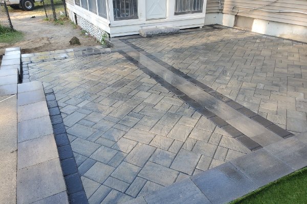 Concrete patio installation