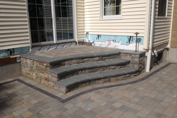 Outdoor stairs built with stone and concrete for safe and elegant access